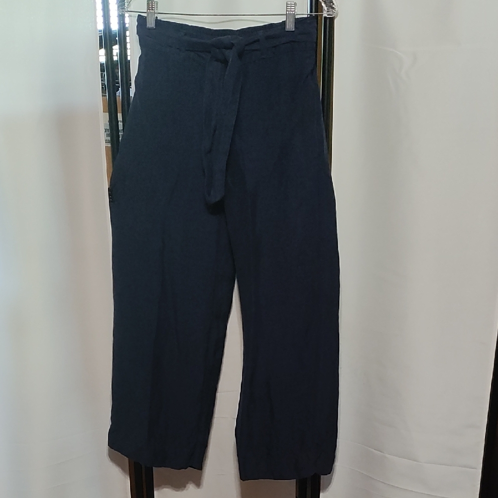 Halston Heritage Women's Dark Blue Cropped Chinos